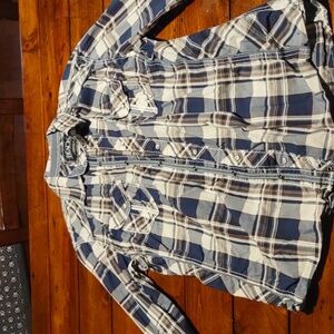 Men's buckle black long sleeve shirt